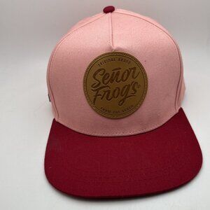 Senor Frog's Hat Cap SnapBack Leather Patch Adjustable GR46